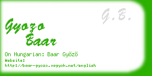 gyozo baar business card